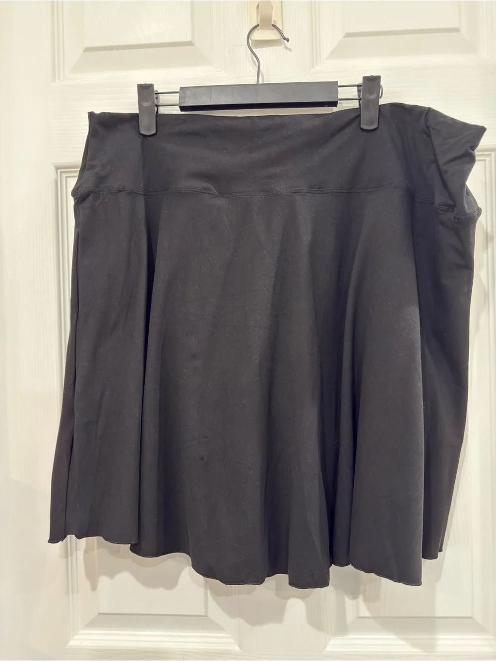 Black High-Waisted Circle Skirt/ Skort